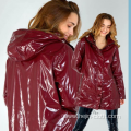 Red waterproof polyurethane adult rainwear